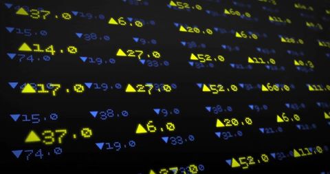 Dynamic Financial Data with Digital Interface on Black Background - Download Free Stock Images Pikwizard.com