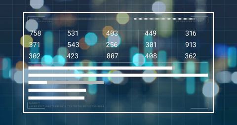 Digital Financial Data Overlaid on City Lights Background - Download Free Stock Images Pikwizard.com