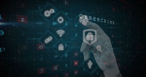 Futuristic Touchscreen Technology Fighting Cybercrime - Download Free Stock Images Pikwizard.com