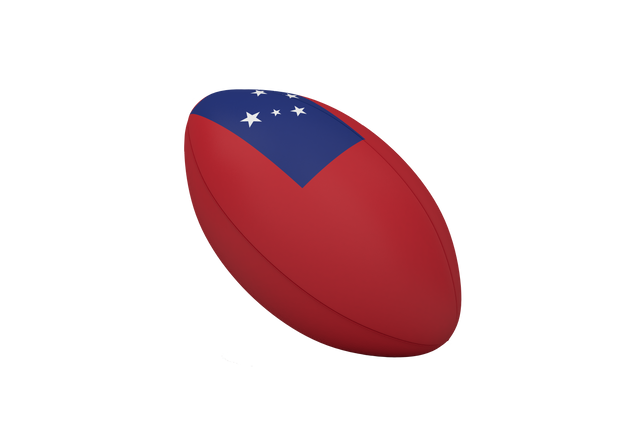 Digital Rugby Ball with Samoa Flag on Transparent Background - Download Free Stock Videos Pikwizard.com