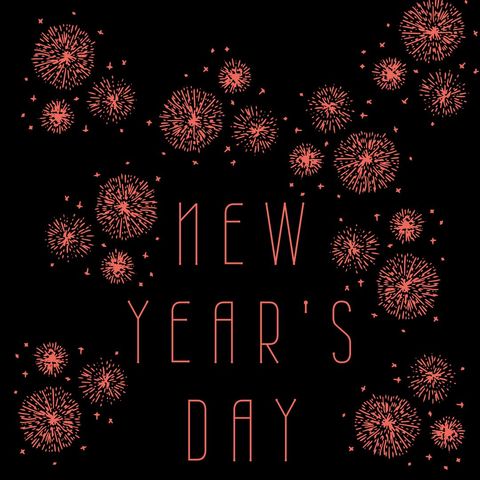 festive fireworks on new year’s day background - Download Free Stock Templates Pikwizard.com
