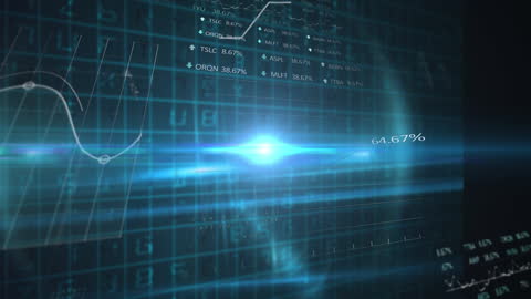 Futuristic Data Processing with Glowing Effects