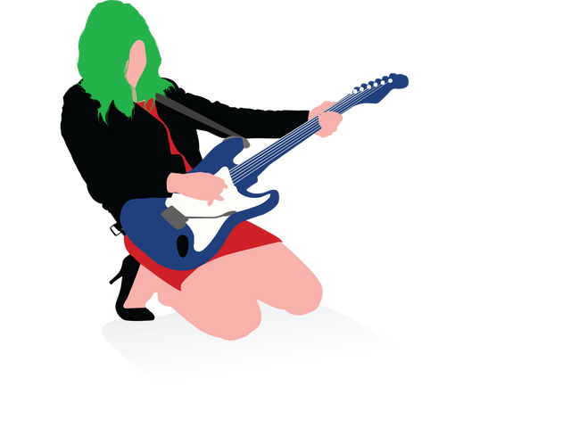 Female Guitarist on Transparent Background - Download Free Stock Videos Pikwizard.com