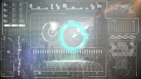 Futuristic Data Visualizations and Fast Clock Theme