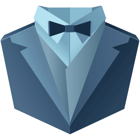 stylized blue suit and bowtie illustration on transparent background - Download Free Stock Videos Pikwizard.com