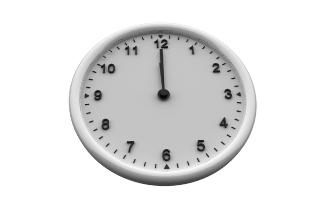 Transparent Minimalist White Clock Showing Midnight - Download Free Stock Videos Pikwizard.com