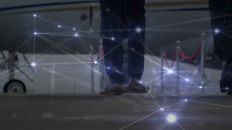 Business Travel with Digital Network Overlay at Airport