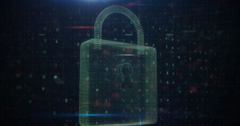 Digital Padlock Hologram Representing Cybersecurity and Data Protection - Download Free Stock Images Pikwizard.com