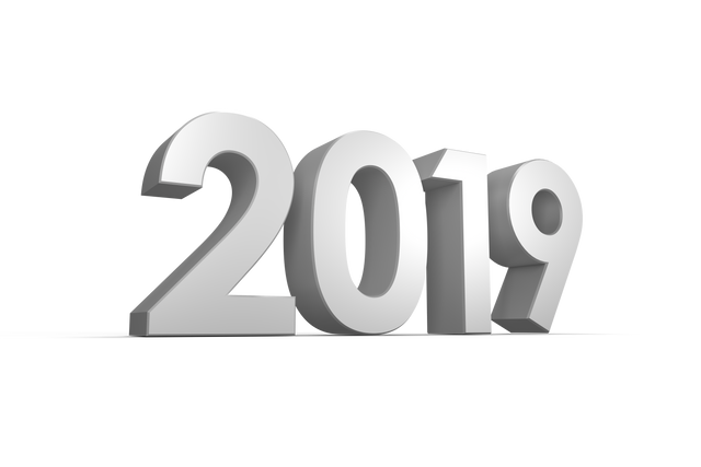 Gray Transparent 2019 in 3D Style for Creative Yearly Designs - Download Free Stock Videos Pikwizard.com