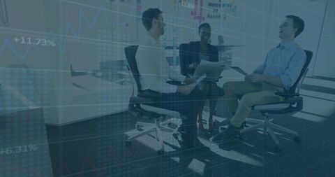 Team Collaboration and Planning in Modern Office Setting