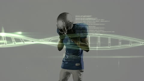 DNA Structure Animation on Black Background