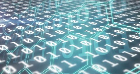 Binary Code and Hexagonal Network Digital Data Interface - Download Free Stock Images Pikwizard.com