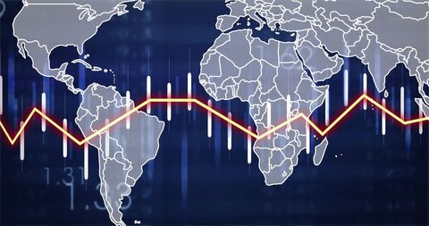 Global Data Processing With World Map and Charts - Download Free Stock Images Pikwizard.com