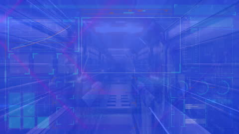 Futuristic Data Analysis Concept with Digital Tunnel Animation