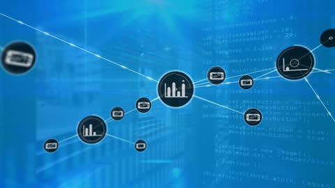 Digital Network Connections and Data Processing Imagery