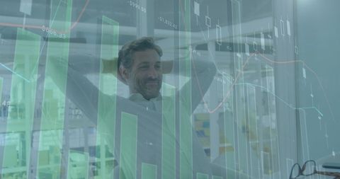 Businessman Analyzing Financial Growth Data with Digital Graphs - Download Free Stock Images Pikwizard.com