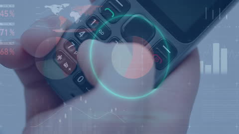 Global Finance and Technology Double Exposure Concept