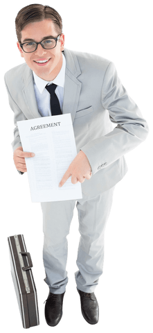 transparent suit-wearing businessman presenting agreement case - Download Free Stock Videos Pikwizard.com