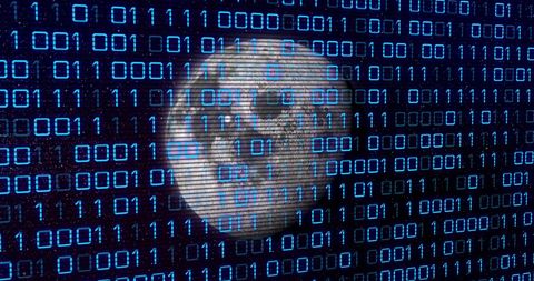 Binary Code Overlaying Planetary Surface Illustrating Digital Data - Download Free Stock Images Pikwizard.com