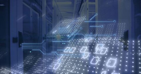 Futuristic Digital Data Processing with Circuit Interface - Download Free Stock Images Pikwizard.com