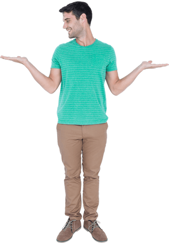 smiling man with outstretched arms displaying balance concept transparent - Download Free Stock Videos Pikwizard.com