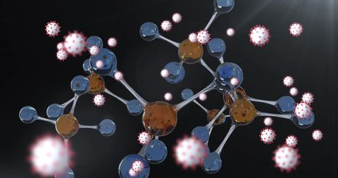 Visual Representation of Virus Interaction with Molecules