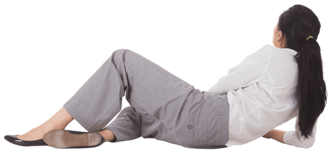 Transparent Background Relaxed Businesswoman Posing