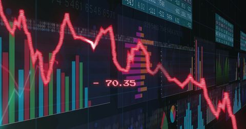 Financial Data Analysis with Declining Trends - Download Free Stock Images Pikwizard.com