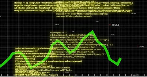 Digital Data Stream with Code Overlay on Technical Graph - Download Free Stock Images Pikwizard.com