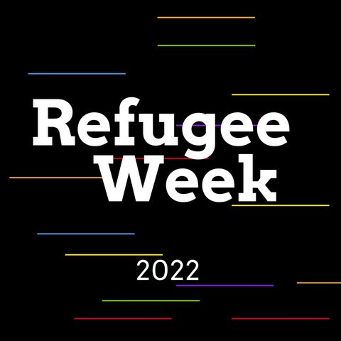 refugee week 2022 celebration poster with colorful lines - Download Free Stock Templates Pikwizard.com