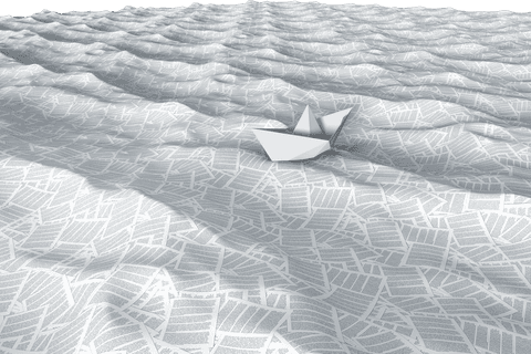 paper boat navigating transparent ocean of documents - Download Free Stock Videos Pikwizard.com