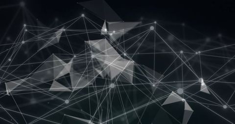Abstract Geometric Network Over Dark Background - Download Free Stock Images Pikwizard.com