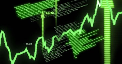 Financial Data Analytics with Dynamic Green Arrows - Download Free Stock Images Pikwizard.com