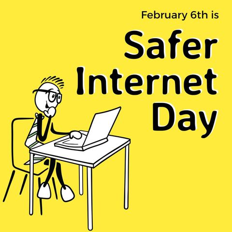 Safer Internet Day Awareness Cartoon Vector - Download Free Stock Templates Pikwizard.com