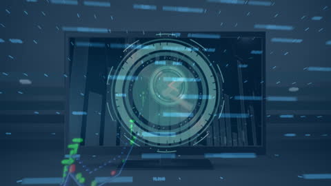 Digital Clock Overlaying Data Processing on Screen