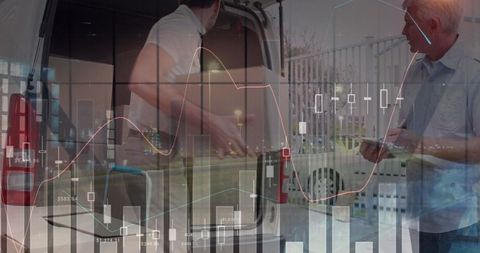 Global Shipping and Financial Data Analytics Concept