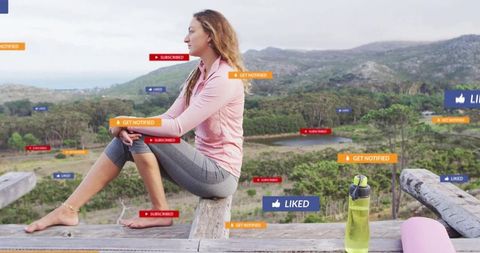Serene Meditation Outdoor Adds Digital Notifications Concept