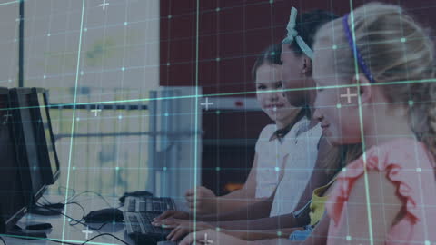 Diverse Students Engaging with Technology and Data Visualization