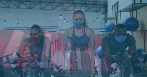 Fitness Class Spotlight on Indoor Cycling with Masked Group