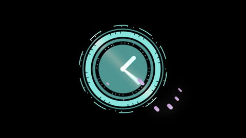 Dynamic Digital Clock Animation Background