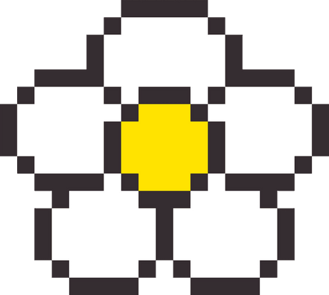 minimalist pixel flower with transparent background retro style - Download Free Stock Videos Pikwizard.com