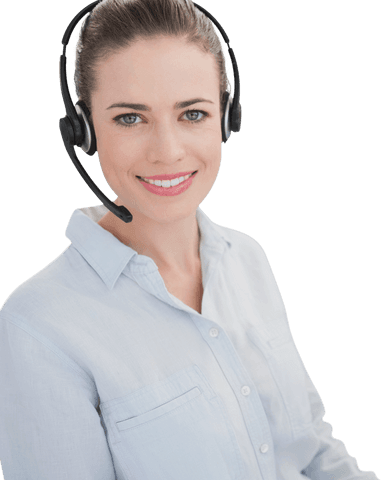 smiling customer service agent with headset on transparent background - Download Free Stock Videos Pikwizard.com