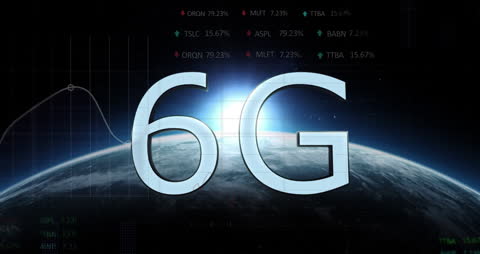 6G Technology Concept with Global Digital Data Interface