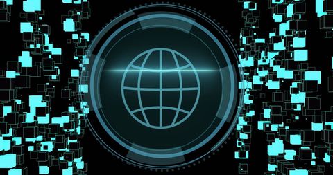 Digital Globe with Futuristic Network Interface - Download Free Stock Images Pikwizard.com