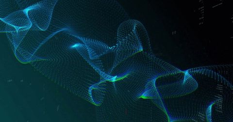 Flowing Wave of Digital Connections with Dark Background - Download Free Stock Images Pikwizard.com
