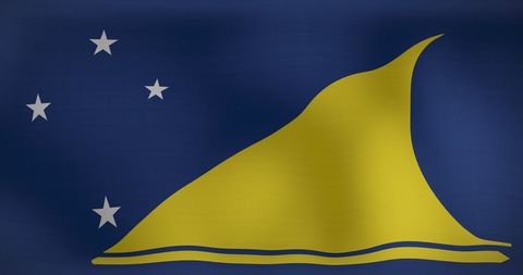 Waving national flag of tokelau