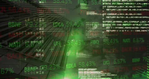 Data Processing Through Futuristic Digital Overlay on Cityscape