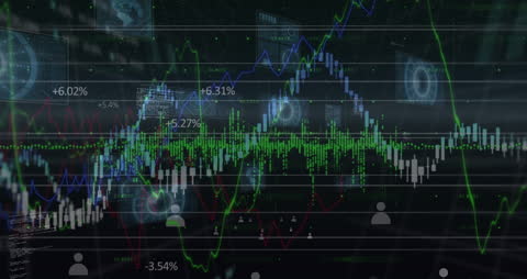 Advanced Data Analytics and Global Market Trends Animation