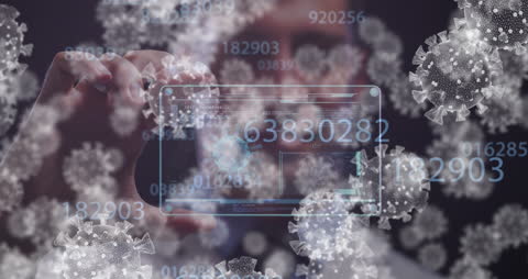 Digital Hacker Encrypted in Code and COVID-19 Viral Cells