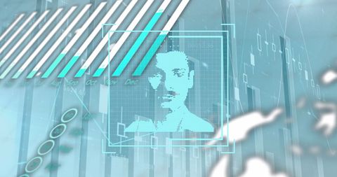 Futuristic Data Processing with User Face Recognition - Download Free Stock Images Pikwizard.com